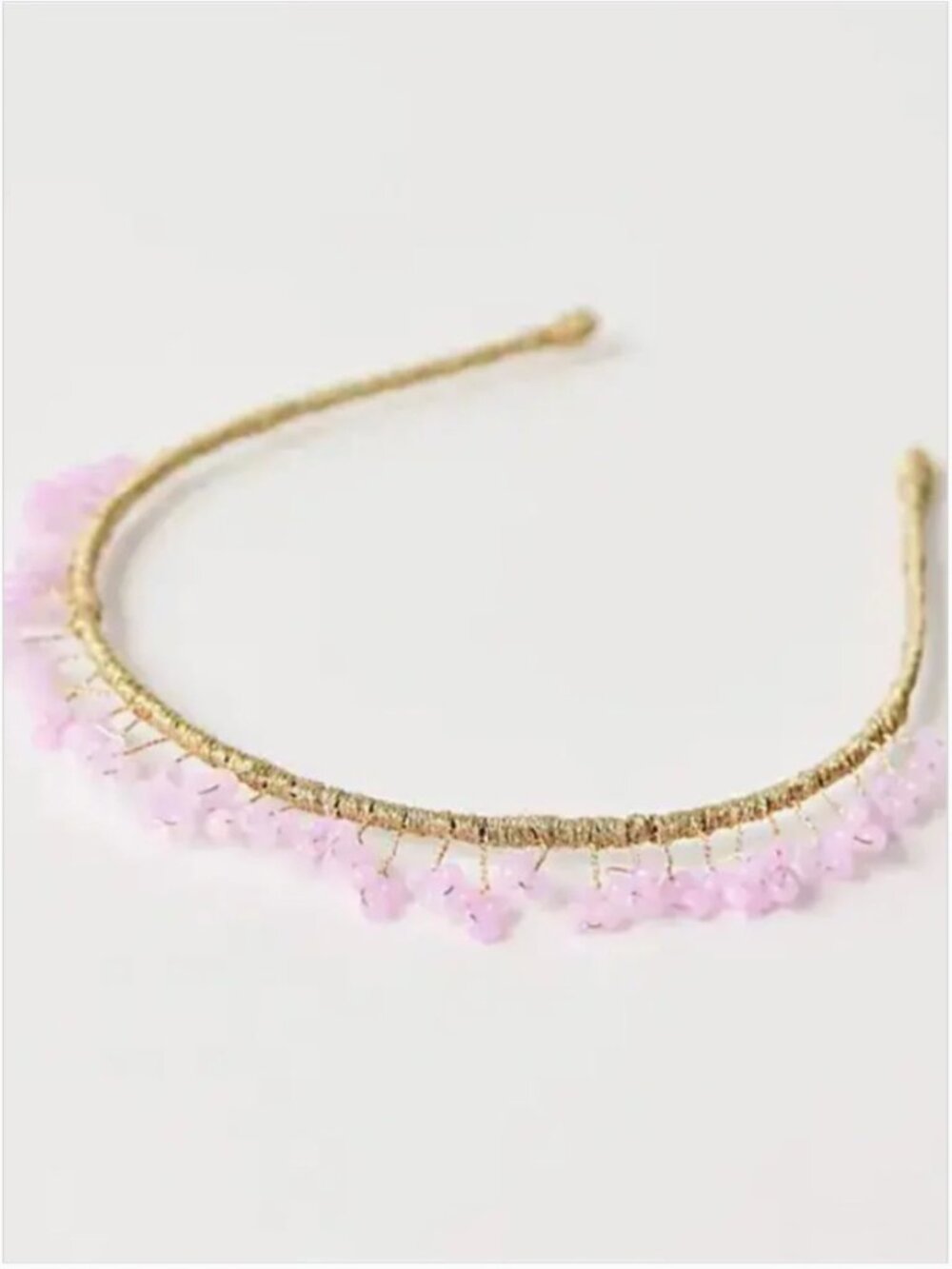 Free People NWT Curried Myrrh headband beaded embellishments wire-wrapped band